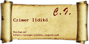 Czimer Ildikó névjegykártya